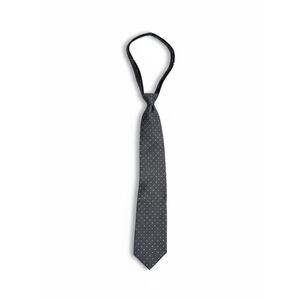 Preswick & Moore Zipper Tie Dark Gray w/ Light Gray Dots